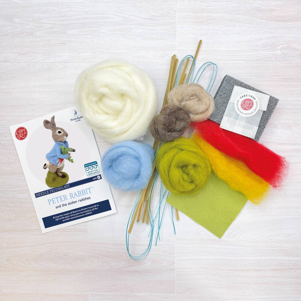 🎀 Sale! Peter Rabbit and the Stolen Radishes - Beatrix Potter Needle Felting Kit