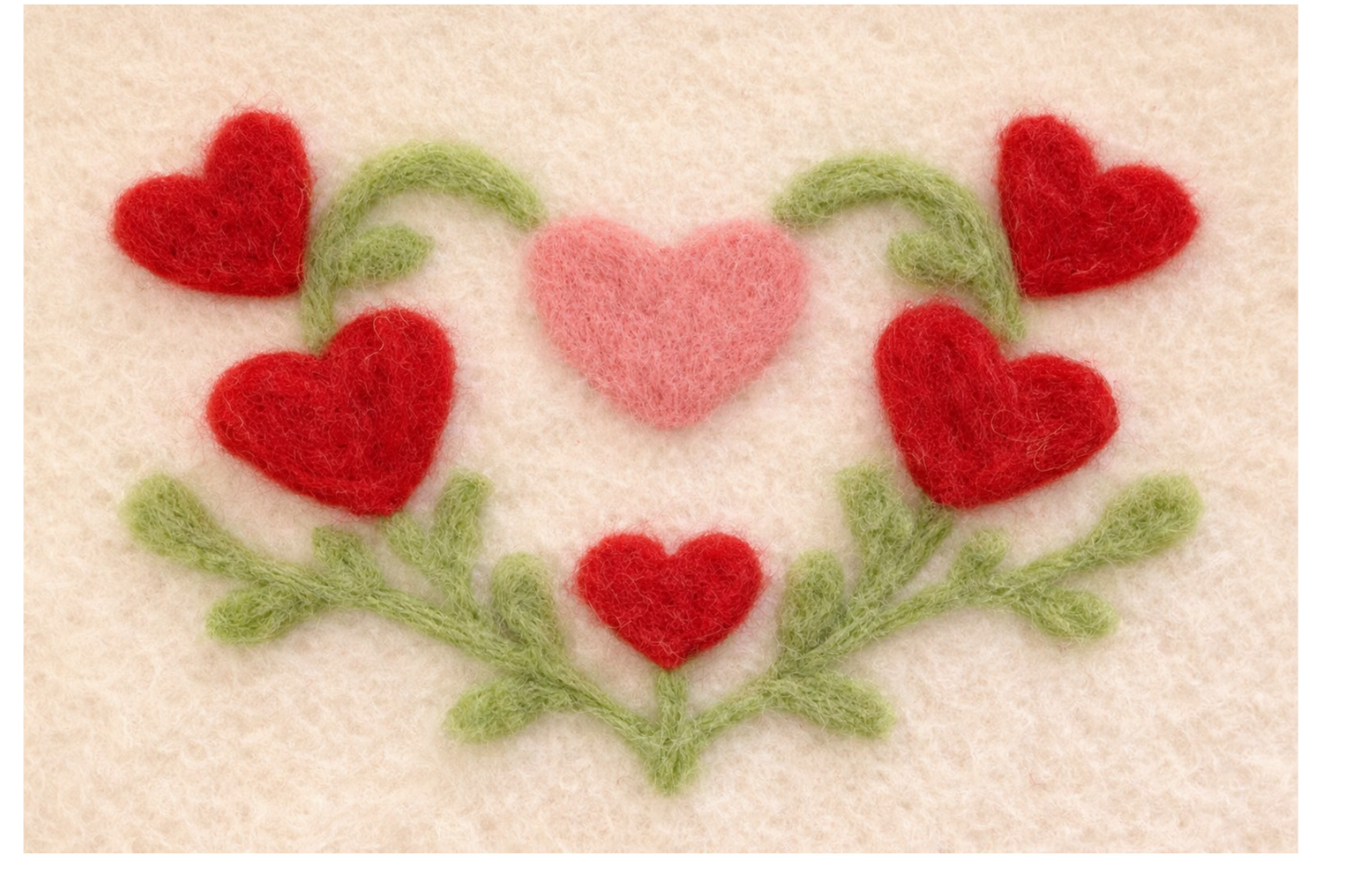 Valentine Heart Needle Felting Kit (Set of 3 Cards)