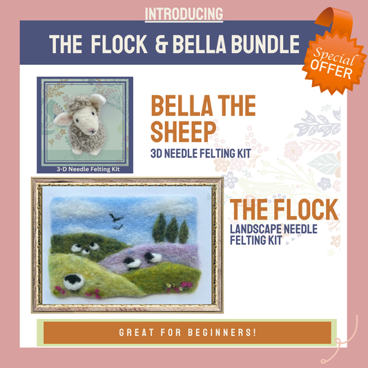 The Flock + Bella The Sheep | The Perfect Needle Felting Bundle!
