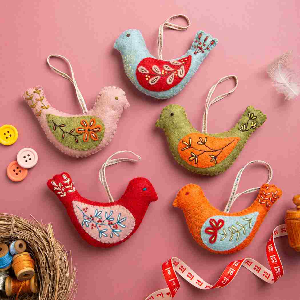 đSale! Folk Birds Felt Craft Kit