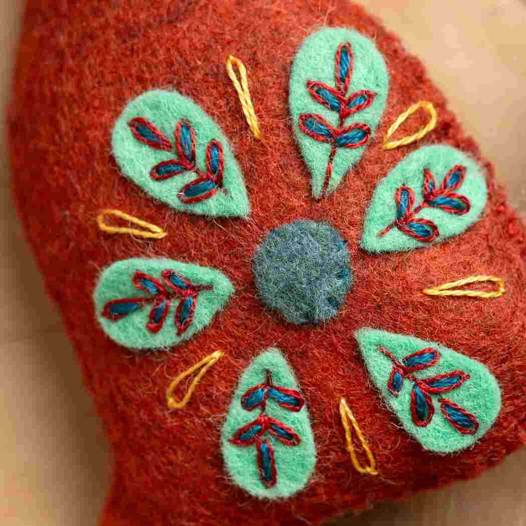 🎀 Sale! Folk Embroidered Dog Felt Craft Mini Kit