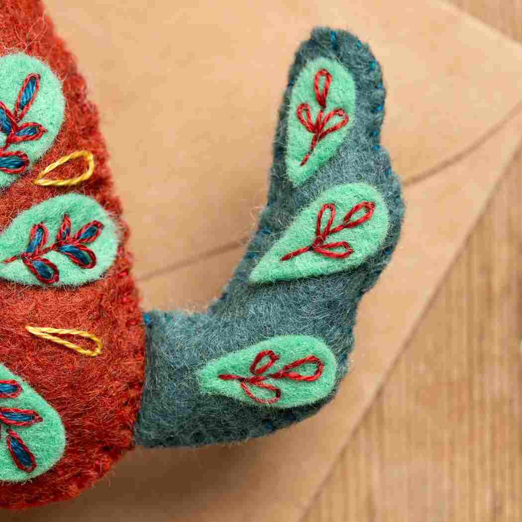 🎀 Sale! Folk Embroidered Dog Felt Craft Mini Kit