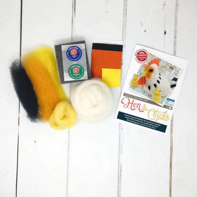 Hen & Chicks Needle Felting Craft Kit