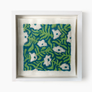 Bellflower Bold Blooms - Felted Art Tile