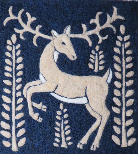Scandinavian Deer Folk Art Tapestry Needle Felting Kit