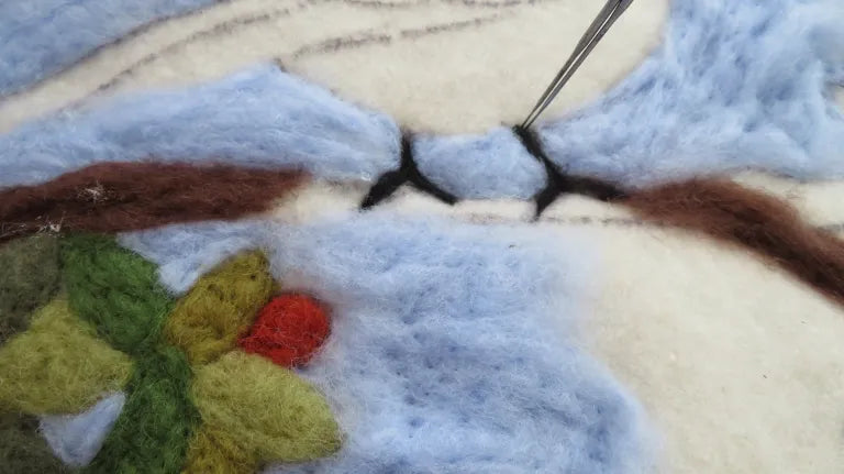 Chickadee Folk Art Tapestry Needle Felting Kit