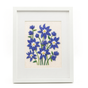 Rocky Mountain Columbine - Felted Art