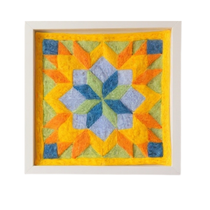 Compass Star Barn Quilt - Felted Quilt Square