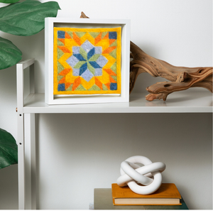 Compass Star Barn Quilt - Felted Quilt Square