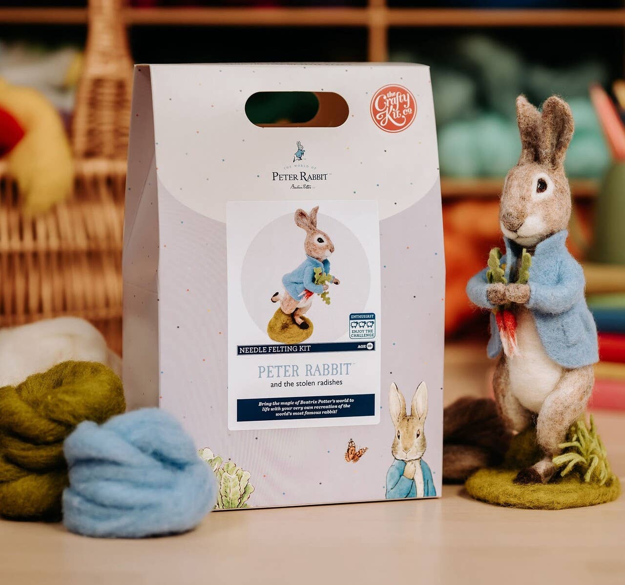 🎀 Sale! Peter Rabbit and the Stolen Radishes - Beatrix Potter Needle Felting Kit
