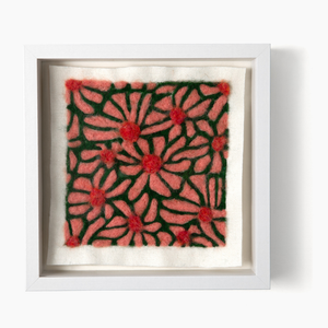Echinacea Bold Blooms - Felted Art Tile