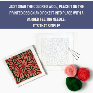 Echinacea Bold Blooms - Felted Art Tile