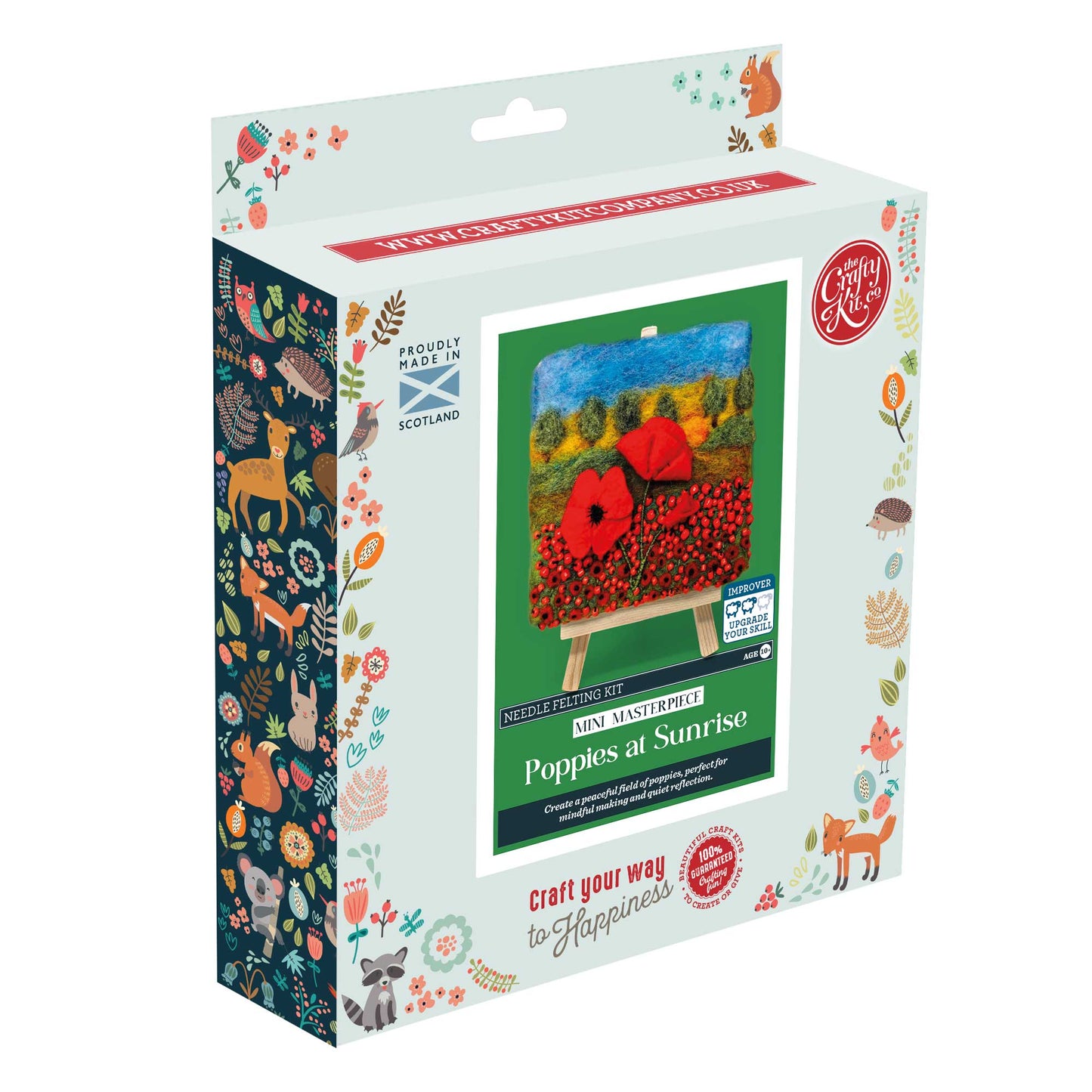 Poppies at Sunrise Needle Felt Kit : Mini Masterpiece Series