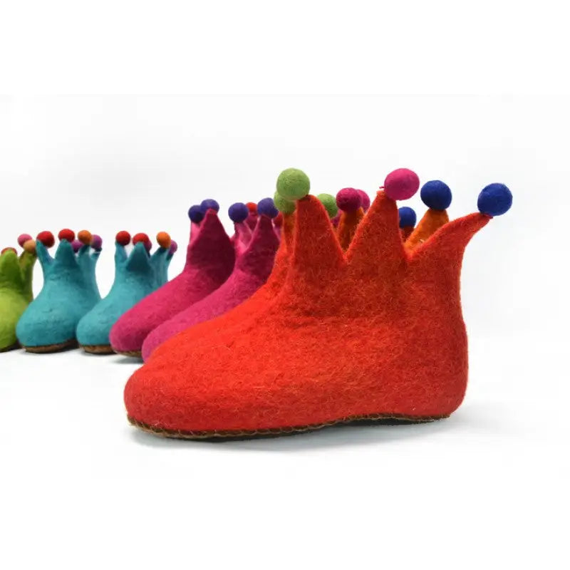 Super Cute - Handmade - Felted Slippers for Kids