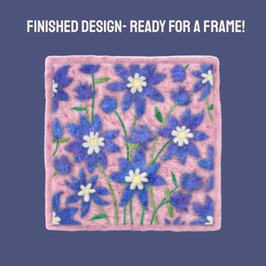 Rocky Mountain Columbine- Felted Art Tile