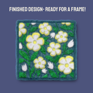 Cherokee Rose- Felted Art Tile