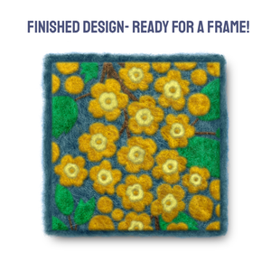 Oregon Grape- Felted Art Tile