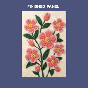 Wild Rose- Felted Art