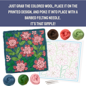 Mountain Laurel - Felted Art Tile