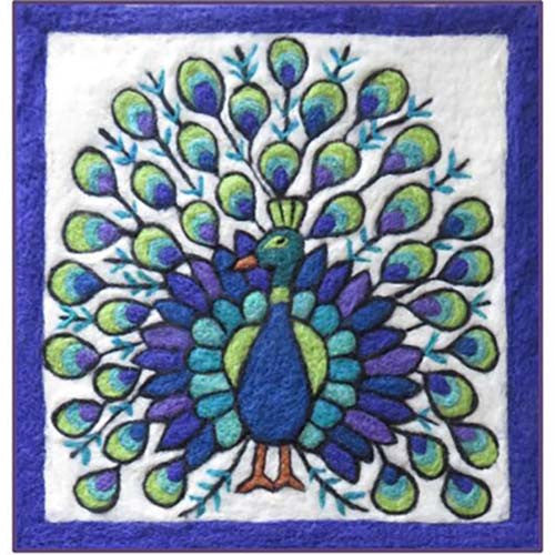 Peacock Folk Art Tapestry Needle Felting Kit