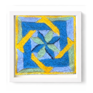 Windmill Star Barn Quilt - Felted Quilt Square
