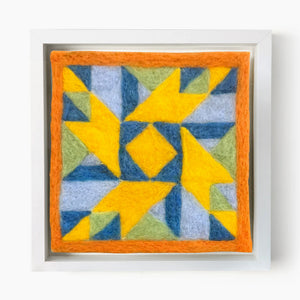 Prairie Star Barn Quilt - Felted Quilt Square