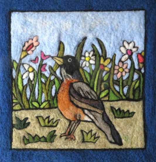 Robin Folk Art Tapestry Needle Felting Kit