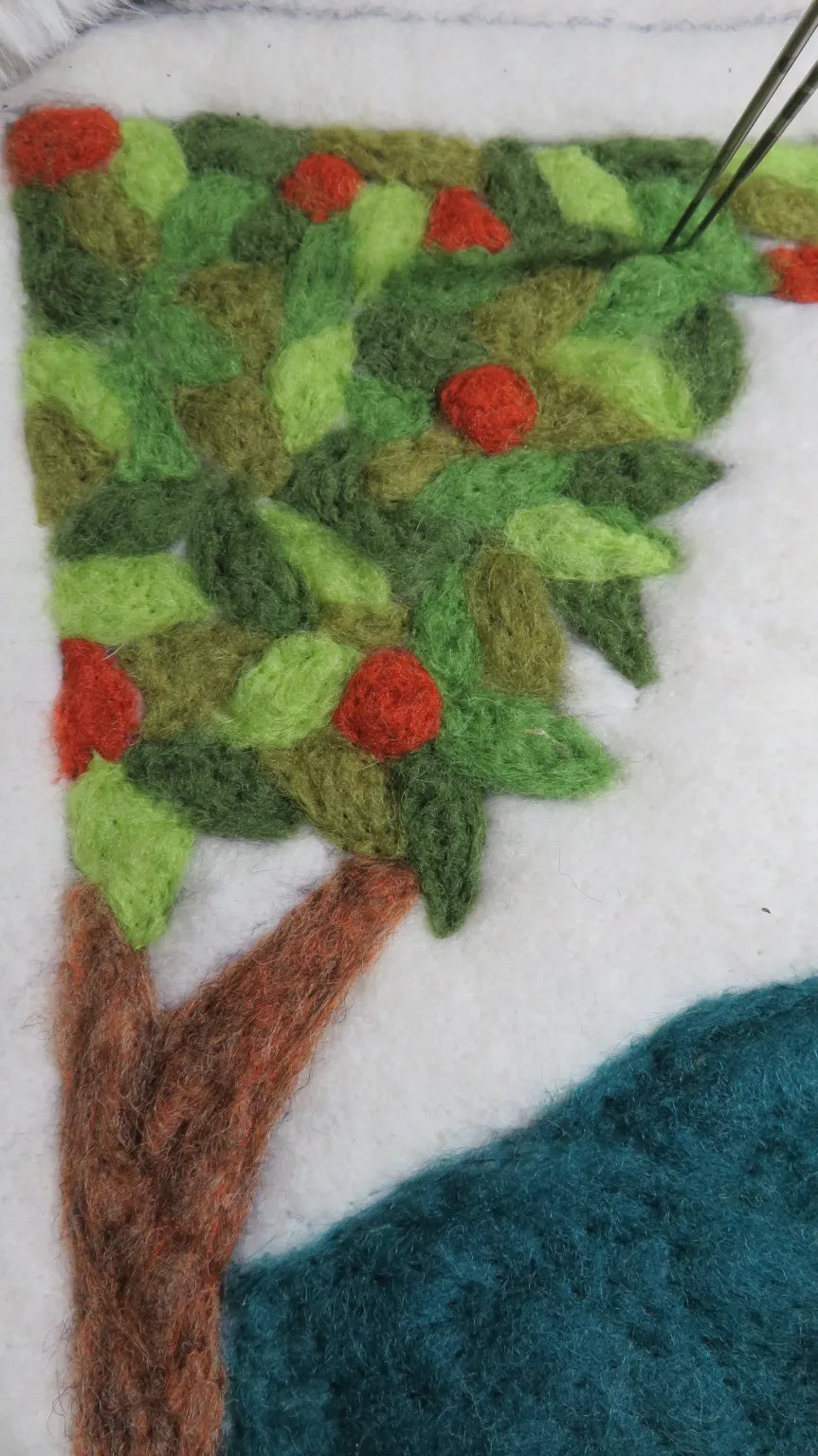 Sheep in a Meadow Folk Art Tapestry Needle Felting Kit
