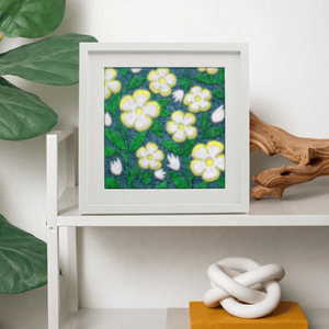 Cherokee Rose- Felted Art Tile