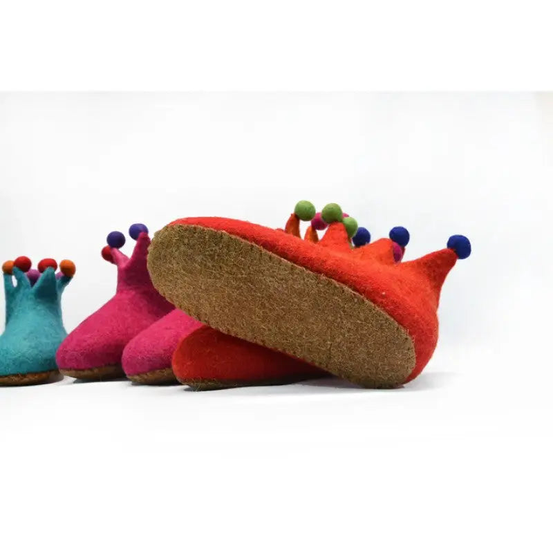 Super Cute - Handmade - Felted Slippers for Kids