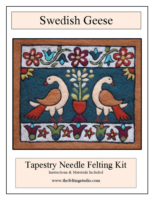 Swedish Geese Folk Art Tapestry Needle Felting Kit