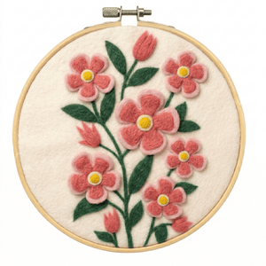 Wild Rose- Felted Art