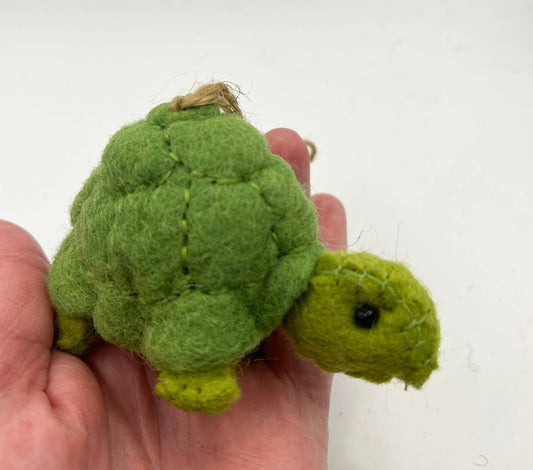 Snapping Turtle Felted Wool Decor / Ornament