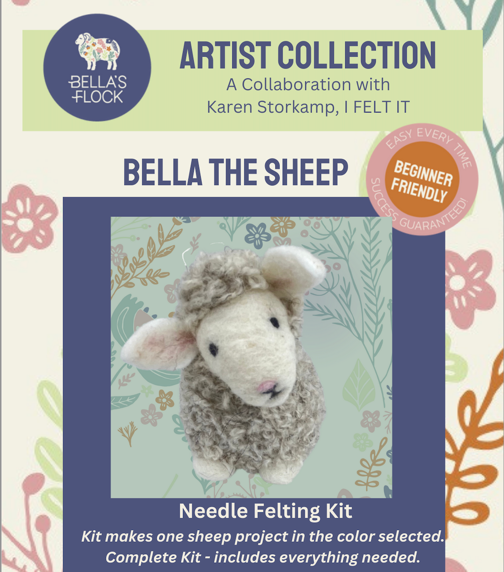 Learn Needle Felting & How to Make our Bella the Sheep Needle Felting Kit!