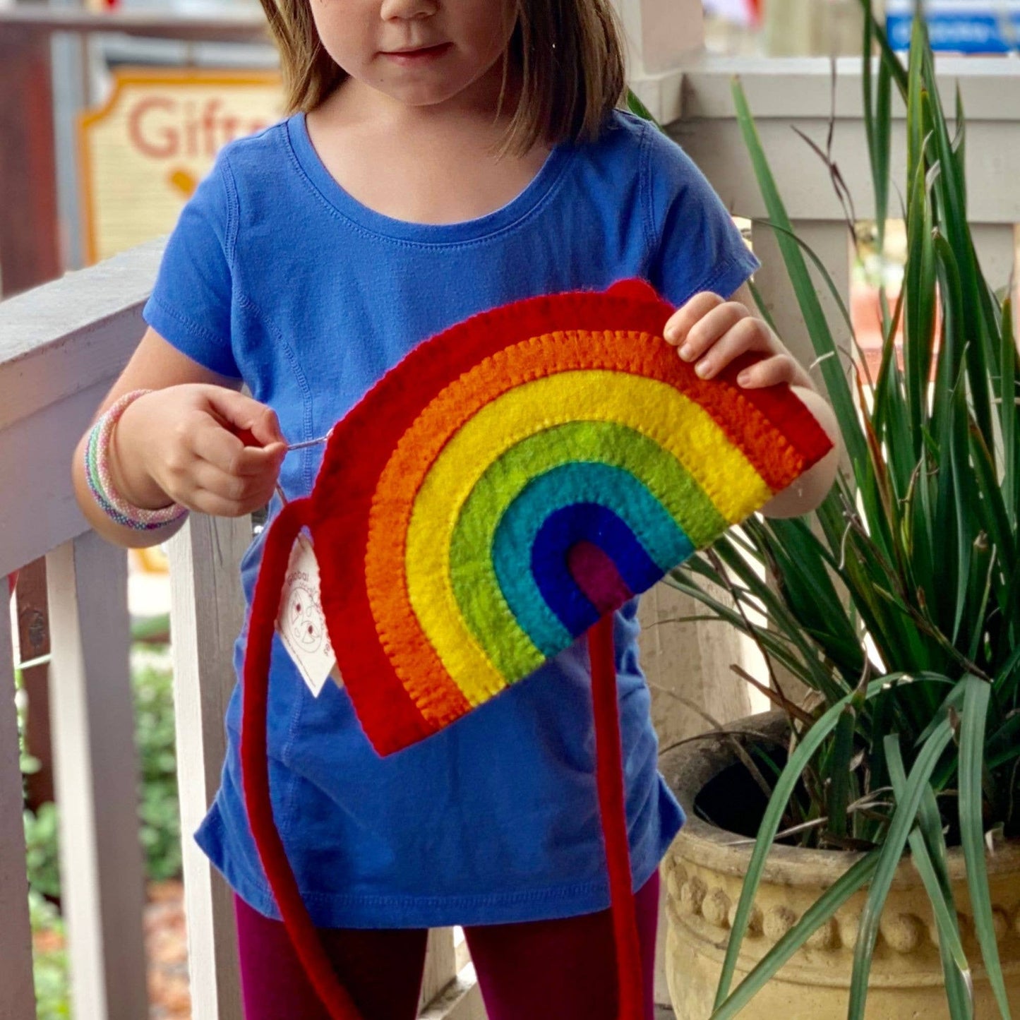 Kids' Rainbow Felt Crossbody Bag