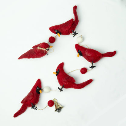 Red Cardinal Felt Garland