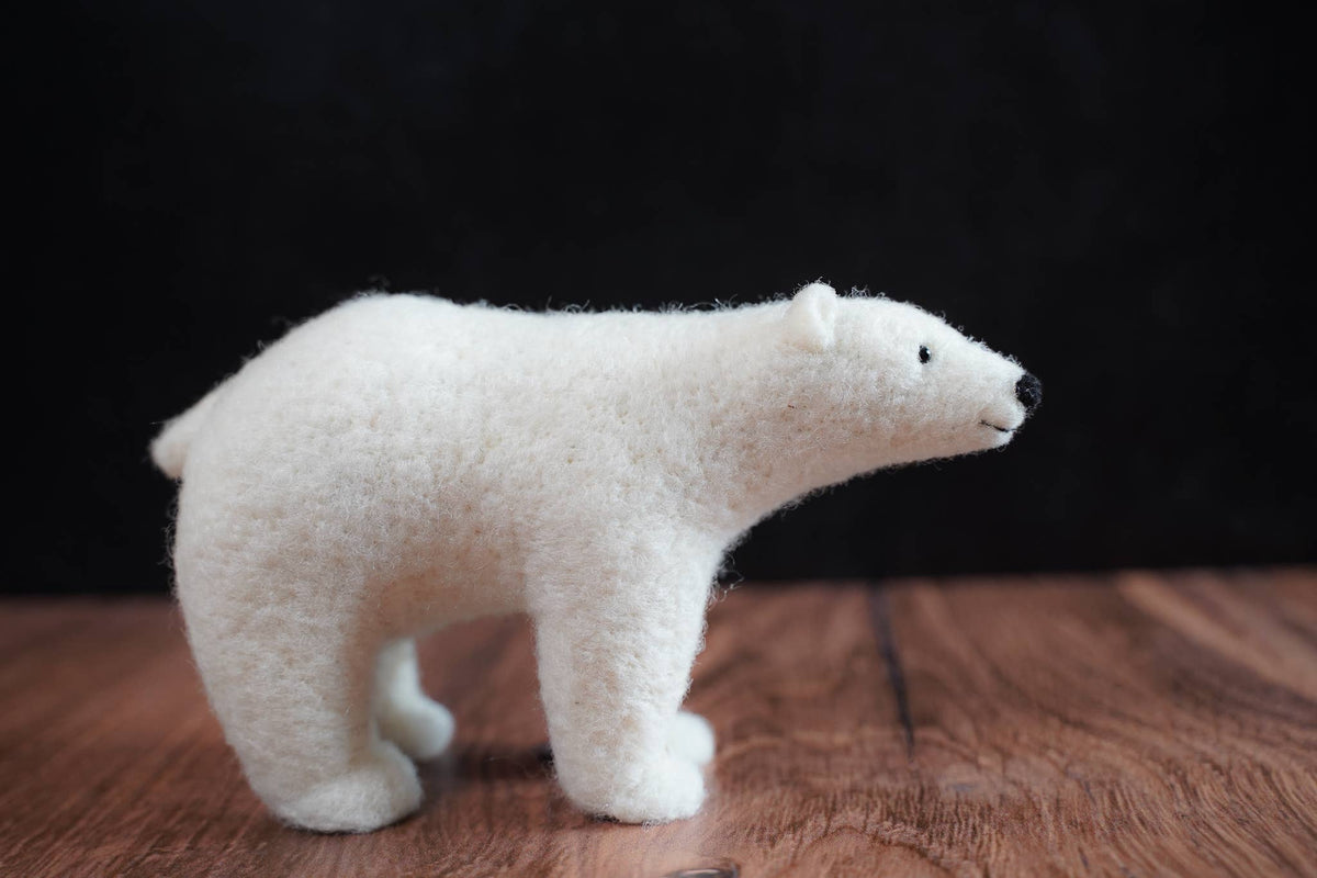 Polar Bear Needle Felting Kit