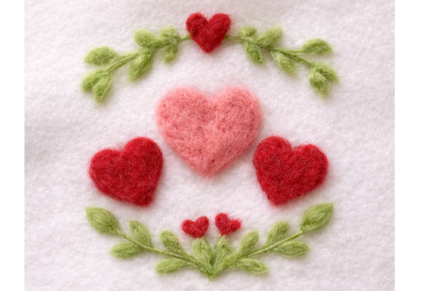 Valentine Heart Needle Felting Kit (Set of 3 Cards)
