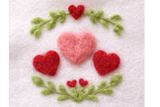 Valentine Heart Needle Felting Kit (Set of 3 Cards)