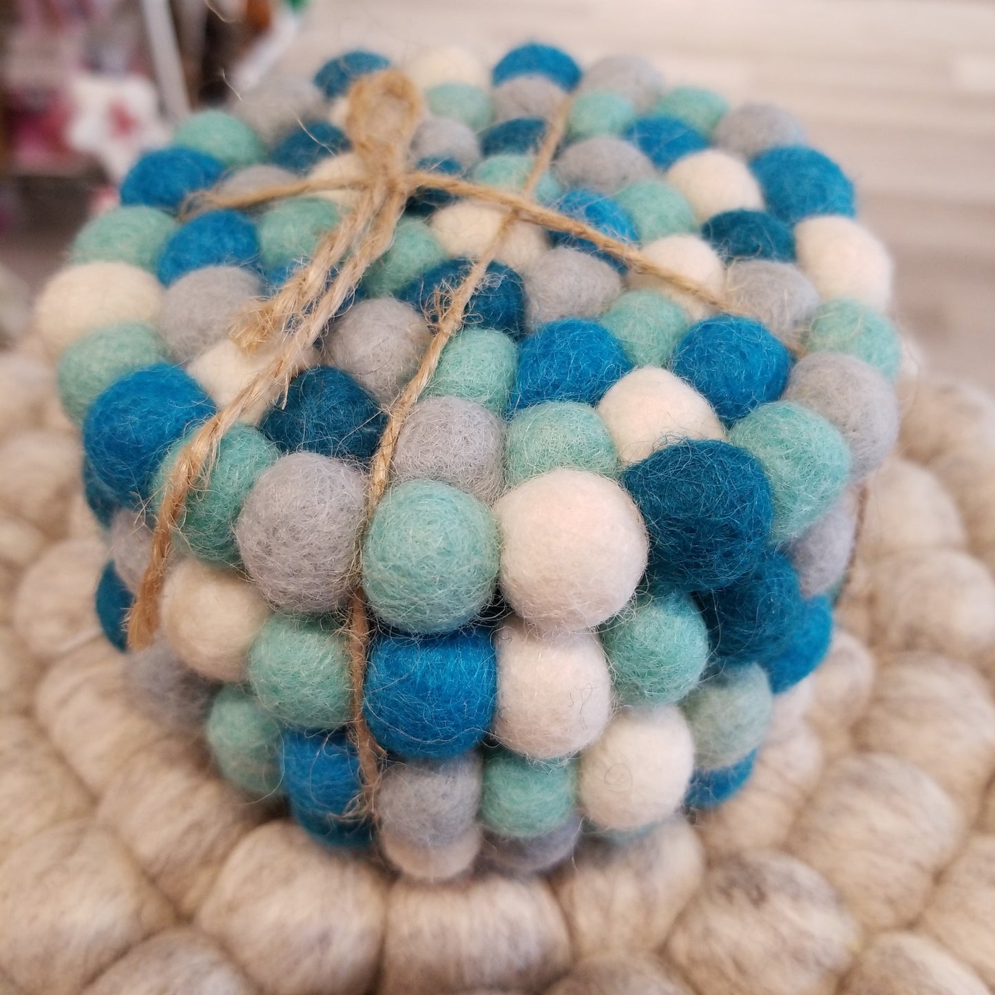 Felted Wool Coasters - Handmade 100% Wool - Lots of Choices!