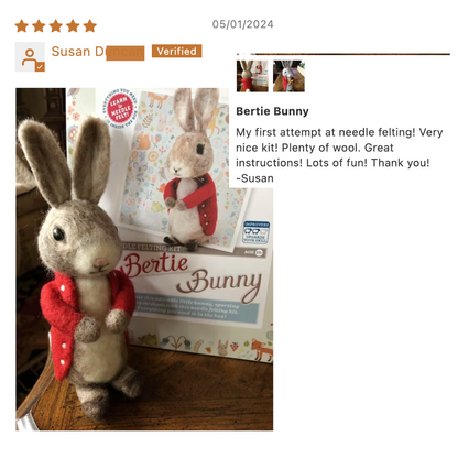 Bertie Bunny Needle Felting Craft Kit