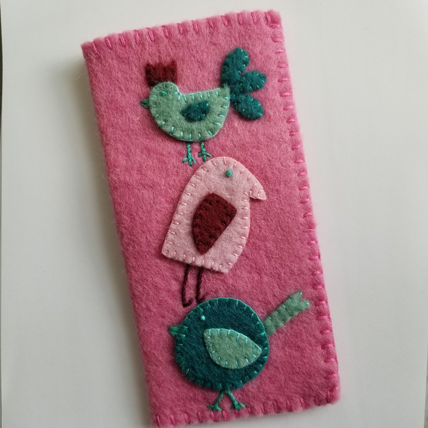 Silly Birds Felt Eye or Sun Glasses Case