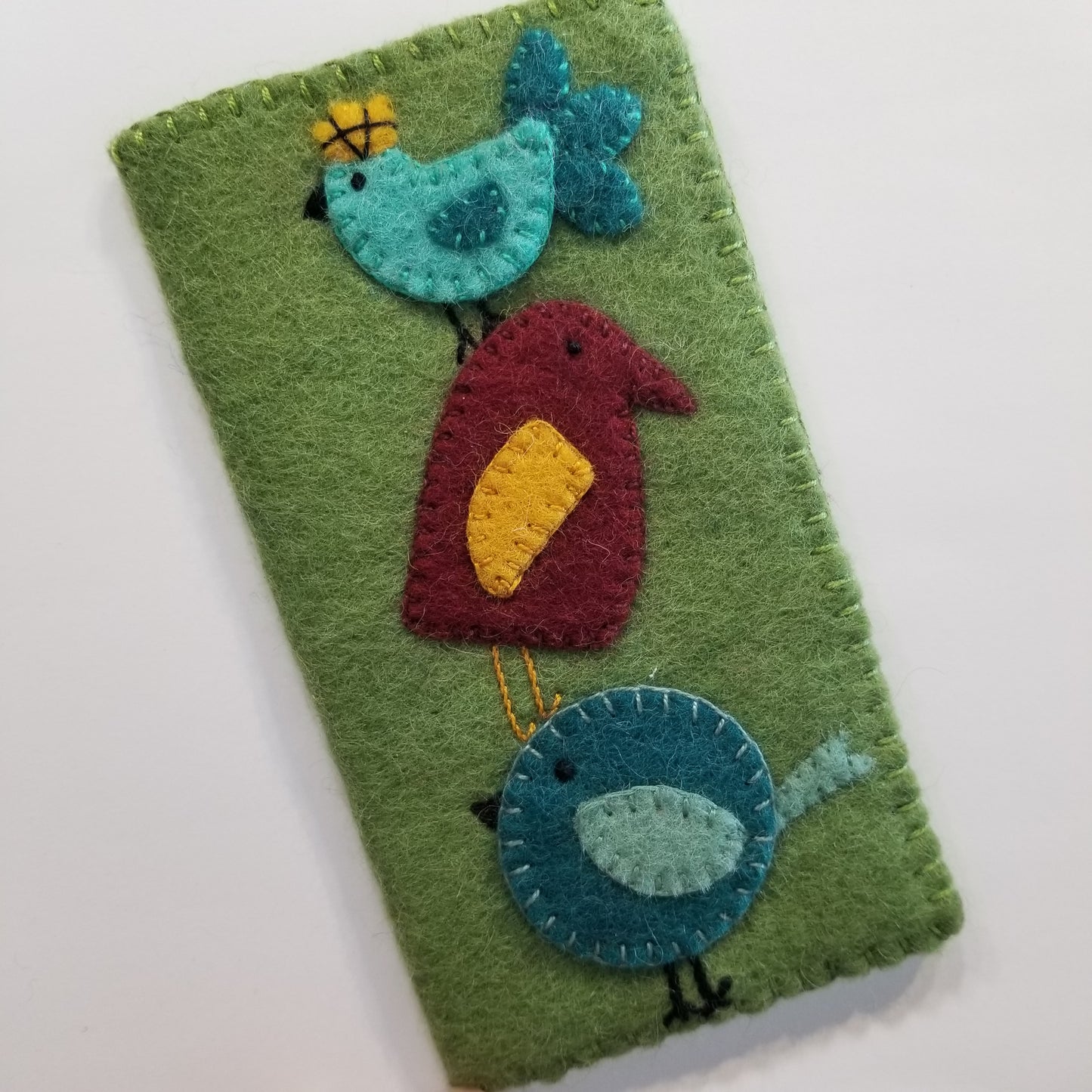 Silly Birds Felt Eye or Sun Glasses Case