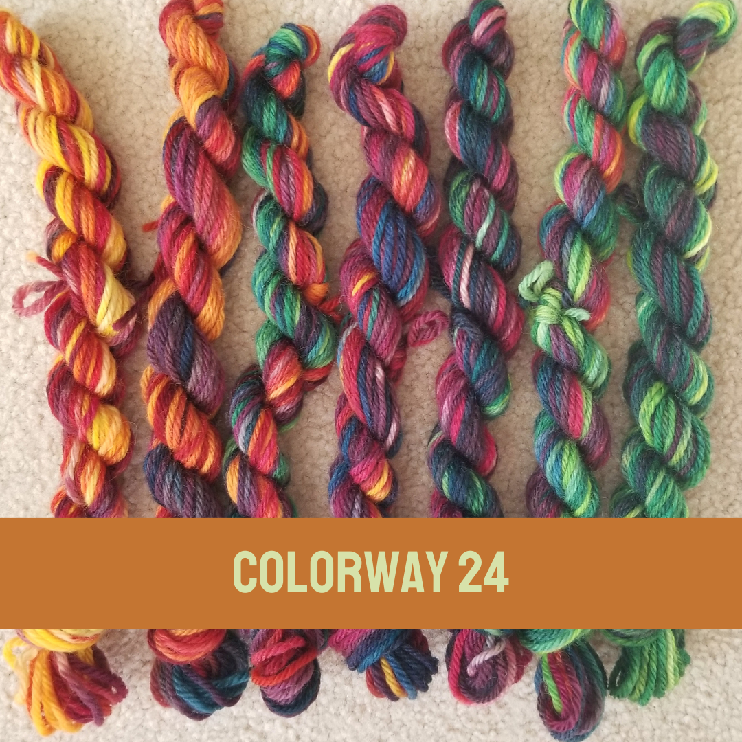 Hand Dyed Yarn Set (includes Scarf or Runner Instructions for Zoom Loom)