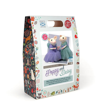 🎀 Sale! Poppy & Daisy Mice Needle Felting Craft Kit