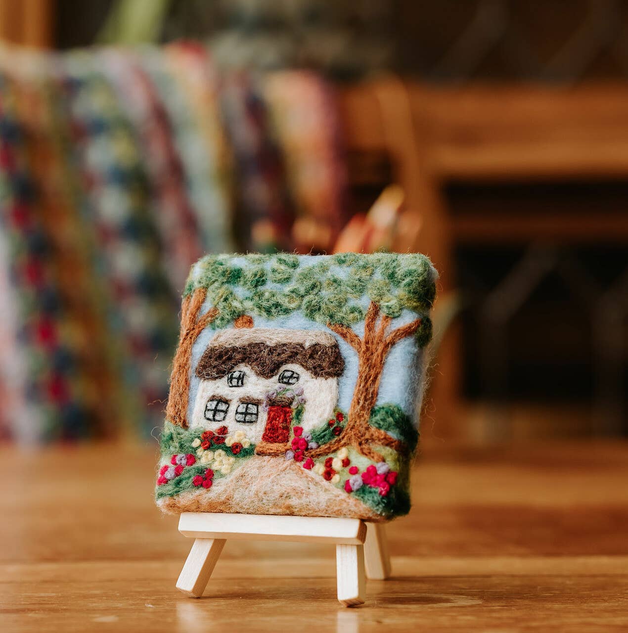 Paint with Wool Mini Masterpiece: Thatched Cottage Craft Kit