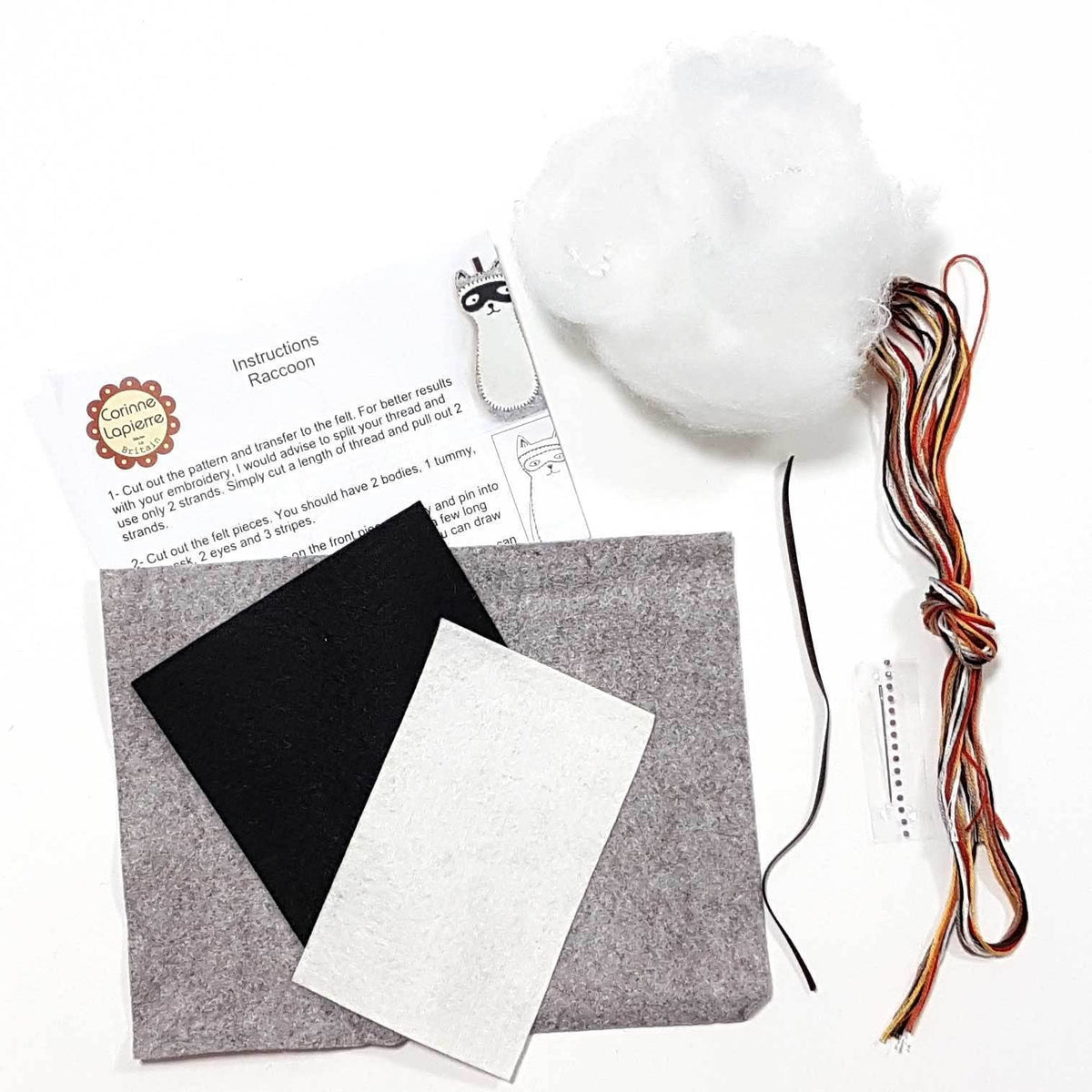 CLEARANCE! Raccoon Felt Craft Mini Kit