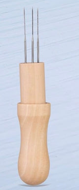 SPECIAL OFFER: Needle Holder Combo Set - Two Wooden Needle Holders. 1) a Single Needle 2) a MULTI Tool, Holds 3 Needles
