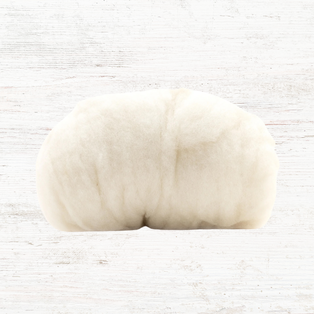 White Felting Fleece (Heathered Wool)