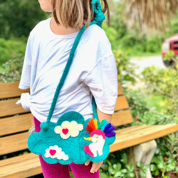 Kids' Unicorn Felt Crossbody Bag